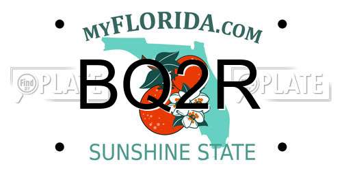 BQ2R Florida License Plate