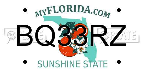 BQ33RZ Florida License Plate