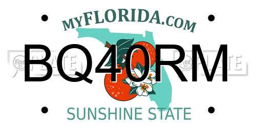 BQ40RM Florida License Plate