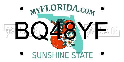 BQ48YF Florida License Plate