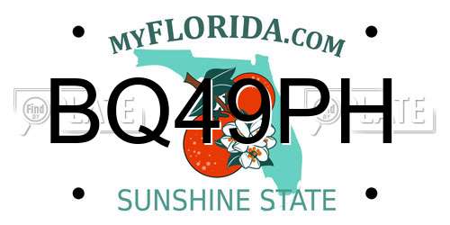 BQ49PH Florida License Plate