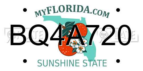 BQ4A720 Florida License Plate