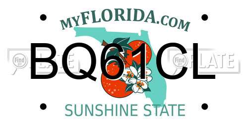 BQ61CL Florida License Plate