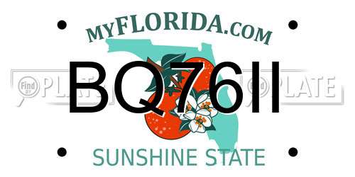 BQ76II Florida License Plate
