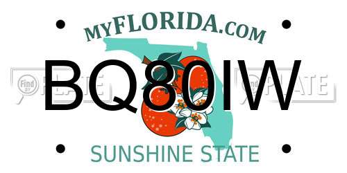 BQ80IW Florida License Plate