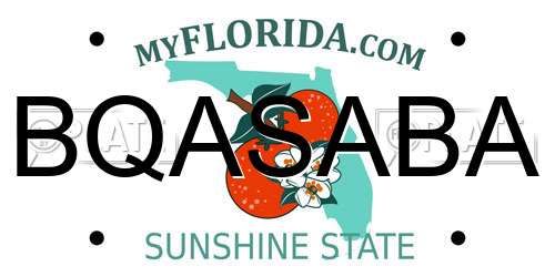 BQASABA Florida License Plate