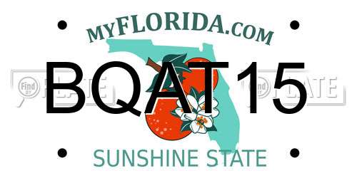 BQAT15 Florida License Plate