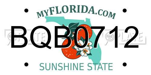 BQB0712 Florida License Plate