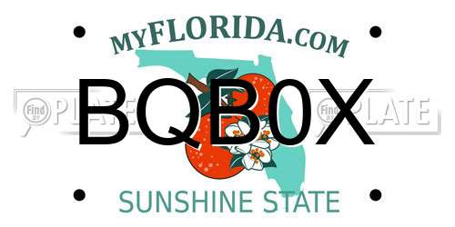 BQB0X Florida License Plate