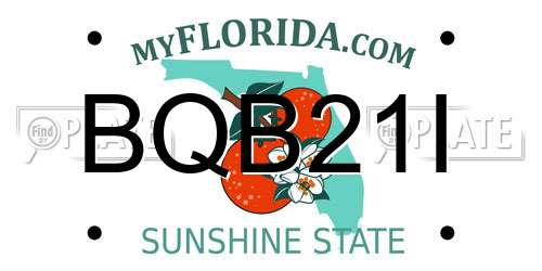 BQB21I Florida License Plate