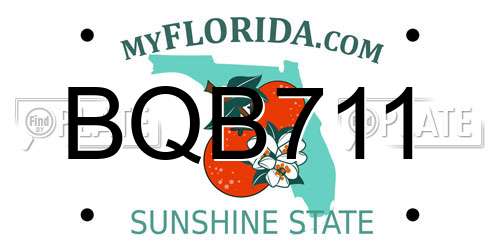 BQB711 Florida License Plate