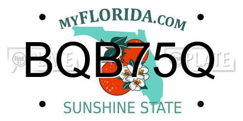 BQB75Q Florida License Plate