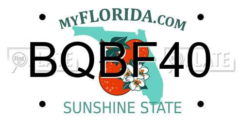 BQBF40 Florida License Plate