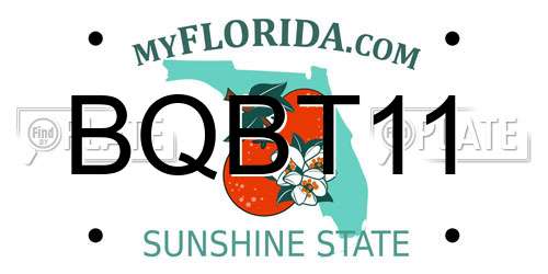 BQBT11 Florida License Plate