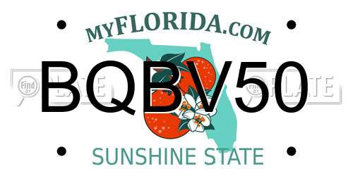 BQBV50 Florida License Plate