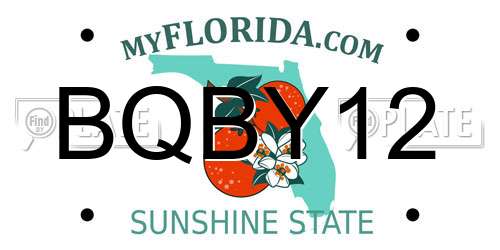 BQBY12 Florida License Plate