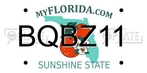 BQBZ11 Florida License Plate