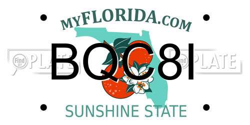 BQC8I Florida License Plate