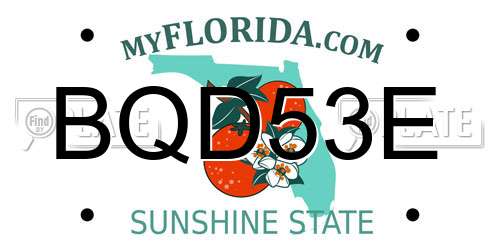 BQD53E Florida License Plate