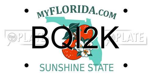 BQI2K Florida License Plate