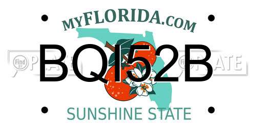 BQI52B Florida License Plate