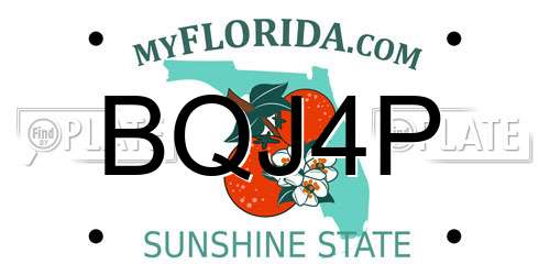 BQJ4P Florida License Plate