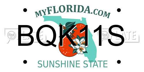 BQK11S Florida License Plate