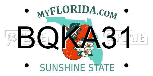 BQKA31 Florida License Plate