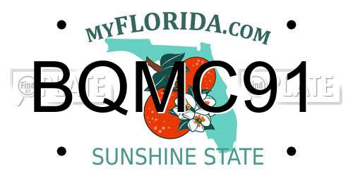 BQMC91 Florida License Plate