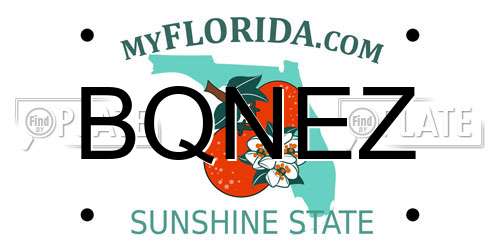 BQNEZ Florida License Plate
