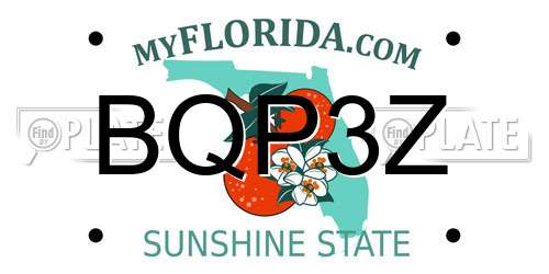 BQP3Z Florida License Plate