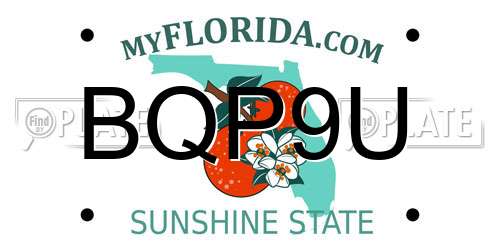 BQP9U Florida License Plate