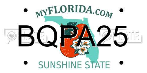 BQPA25 Florida License Plate