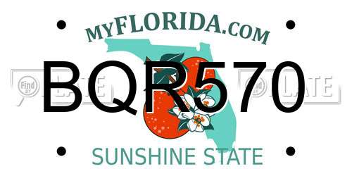 BQR570 Florida License Plate