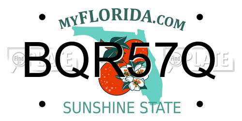 BQR57Q Florida License Plate