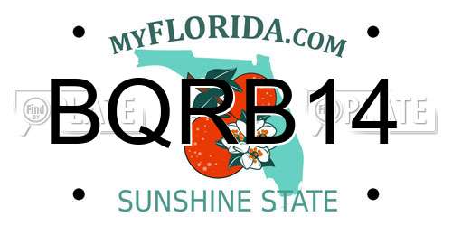 BQRB14 Florida License Plate