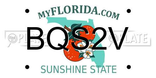BQS2V Florida License Plate