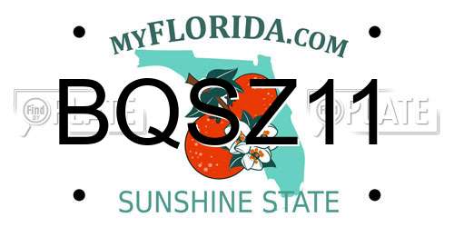 BQSZ11 Florida License Plate