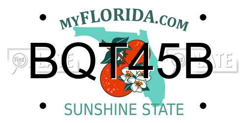BQT45B Florida License Plate