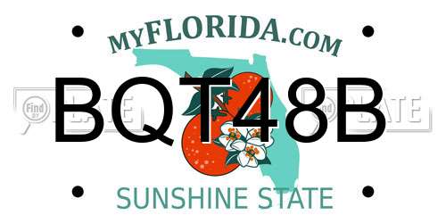 BQT48B Florida License Plate