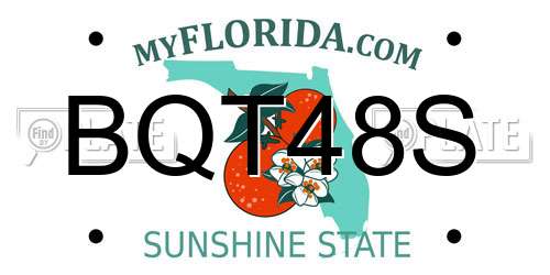 BQT48S Florida License Plate