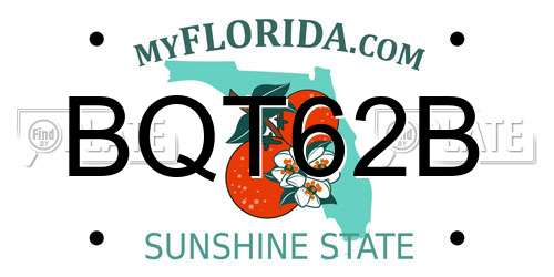 BQT62B Florida License Plate