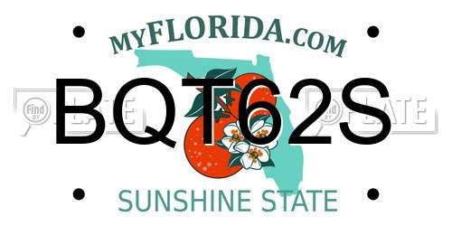 BQT62S Florida License Plate