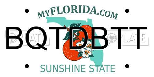 BQTDBTT Florida License Plate