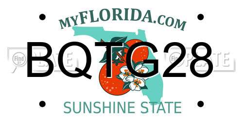 BQTG28 Florida License Plate