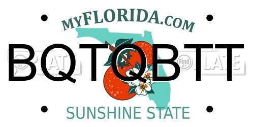 BQTQBTT Florida License Plate