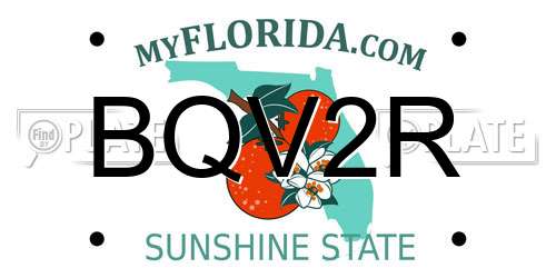 BQV2R Florida License Plate