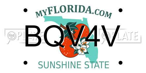 BQV4V Florida License Plate