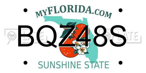 BQZ48S Florida License Plate