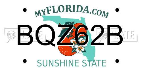 BQZ62B Florida License Plate
